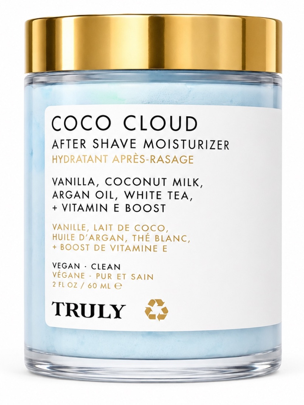 Truly Coco Cloud After Shave Moisturizer Vanilla Coconut Milk  Argan Oil